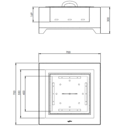 Braséro en Acier Square Corten 70cm Infire