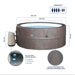 Spa portátil NetSpa VITA PREMIUM de 6 lugares com mobiliário