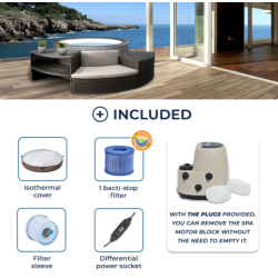 Spa portátil NetSpa VITA PREMIUM de 6 lugares com mobiliário