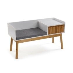 Banquette Versa Bambou Textile Bois MDF 40 x 55 x 100 cm