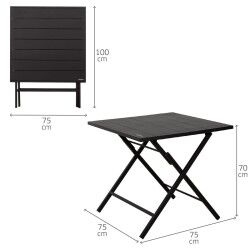 Table set with 2 chairs Aktive 75 x 70 x 75 cm (3 Pieces)