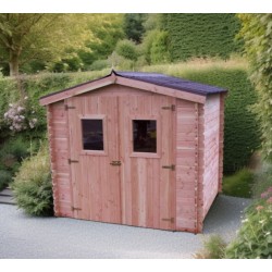 Abri de Jardin Habrita Dalia en bois massif 5,32 m2 avec toit plaques ondulées