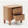 Mesita de noche y cajón de madera de fresno 55x50 Saly VeryForma