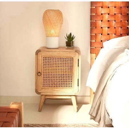 Solid wood bedside table by mindi 40x55 Luna VeryForma