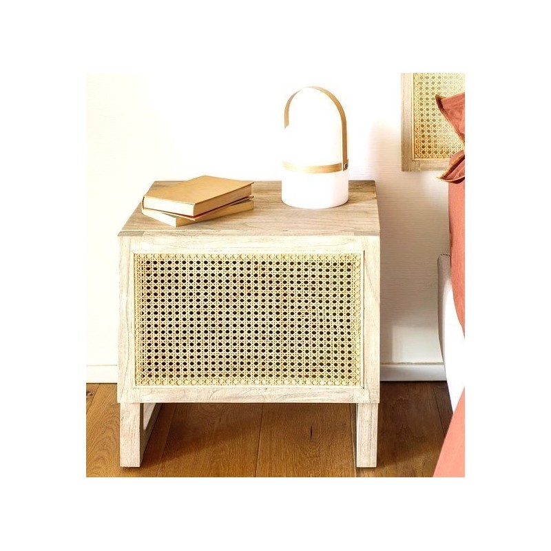 Bedside Table Solid Wood by Mindi 50x48 Texi VeryForma
