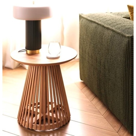 Mesa de apoio de madeira de teca natural Jet 50 cm VeryForma