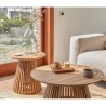 Mesa de apoio de madeira de teca natural Jet 50 cm VeryForma