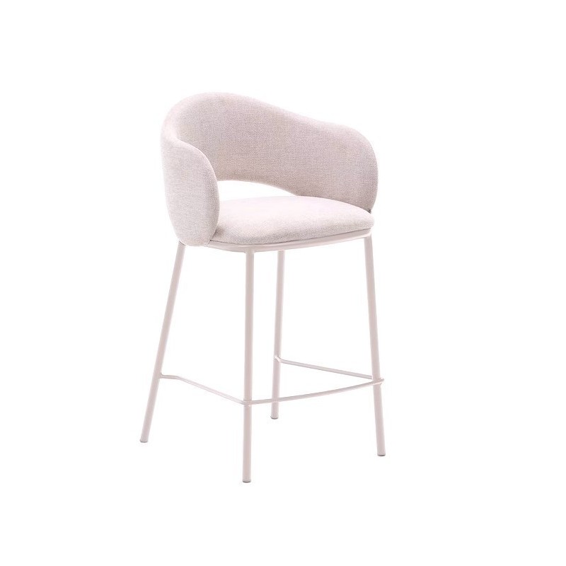Set of 2 Aina VeryForma Beige and Metal High Stools