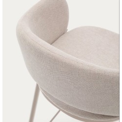 Set of 2 Aina VeryForma Beige and Metal High Stools