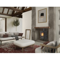 Nordica Extraflame Fedora 8.3kW Estufa de leña de acero negro