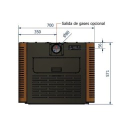 Ferlux Ares Fogão a Pellets 10 kW Vintage Castanho