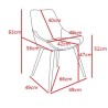 Set of 2 Dining Chairs Ari Ochre Fabric Dark Oak Base VeryForma