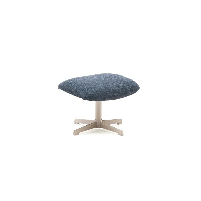 Footstool Aspe blue fabric and metal VeryForma