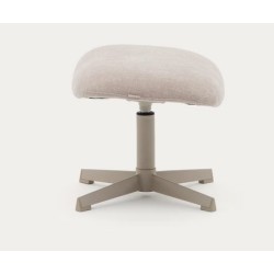 Aspe Fußhocker beiger Stoff und Metall VeryForma