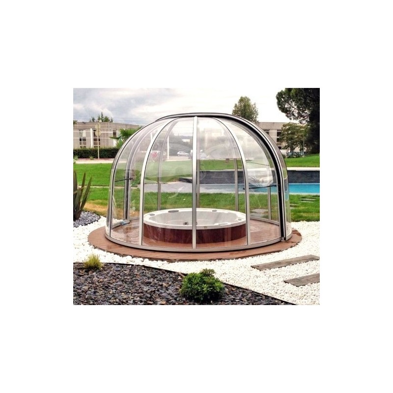 Sfero Abrilios Round Sliding Shelter 3,90m Transparent