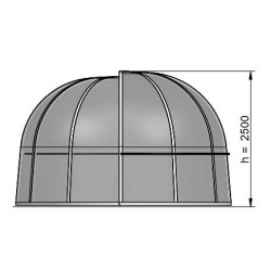 Sfero Abrilios Round Sliding Shelter 3,90m Transparent