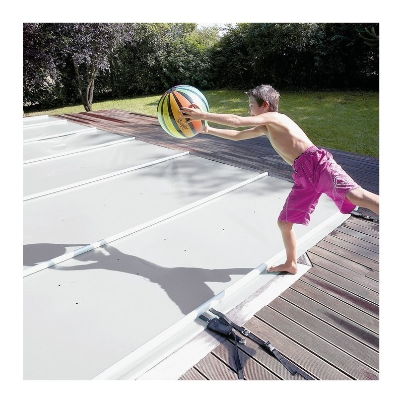 Couverture à barres piscine bois rectangle 5x2 Pool'N Box BWT myPOOL