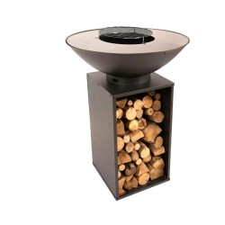 Brasero Onyx 80 con parrilla elevada y cubierta RedFire