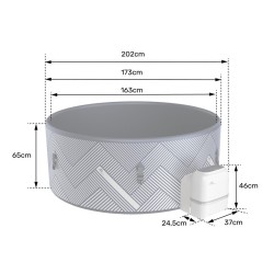 Spa semi-rígido mono de 6 lugares 173cm e Wifi MSpa