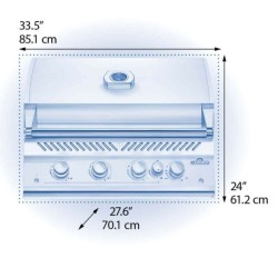 Napoleon Built-In Gas Grill 700 Big 32 with 4 Burners and 1 Infrared Rear