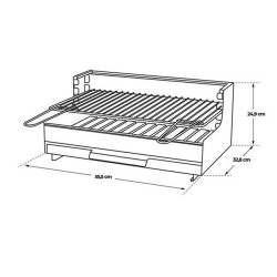 Grill Le Marquier Grilloir Vulcain Encastrable 54x32