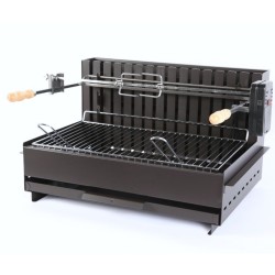 Le Marquier Vulcain Grill mit eingebautem Drehspieß 61x33