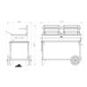 Le Marquier XL Double Burner Barbecue with Trolley