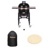 Kamado Monolith Classic Pack Pro 2.0 Grill com Tampa de Carrinho e Pedra para Pizza