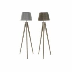 Stehlampe DKD Home Decor 40 x 40 x 154 cm natürlich Grau Braun 250 V 60 W Kiefer (2 Stück)
