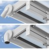 Olympia 3x6.1m white aluminium and Canopia polycarbonate wall-mounted pergola