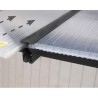 Pérgola de pared Olympia 3x9,15m de aluminio gris y policarbonato Canopia