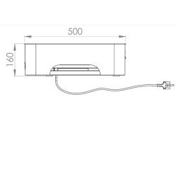 Exklusive elektrische Plancha 260 DUO L 78 x T 49 cm Le Marquier