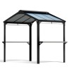 Abrigo para churrasco Austin de alumínio cinza antracite de 1,8 x 2,4 m com cobertura de dossel