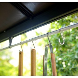 Abrigo para churrasco Austin de alumínio cinza antracite de 1,8 x 2,4 m com cobertura de dossel