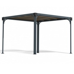 Pergola Milano 3x3m gray aluminum and polycarbonate Canopia