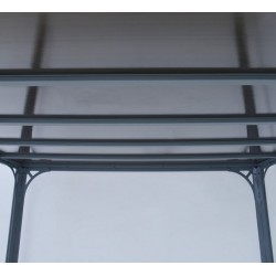 Pergola Milano 3x3m gray aluminum and polycarbonate Canopia