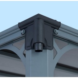 Pergola Milano 3x3m gray aluminum and polycarbonate Canopia
