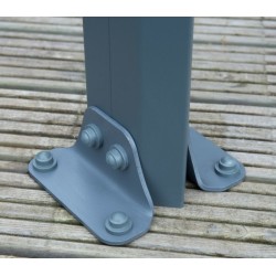 Pergola Milano 3x3m gray aluminum and polycarbonate Canopia