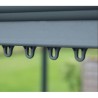 Pergola Milano 3x3m gray aluminum and polycarbonate Canopia