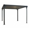 Pérgola Milano 3x3m alumínio cinza e policarbonato Canopia