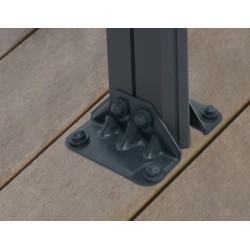 Pergola Milano 3x4.3m aluminium gris et polycarbonate Canopia