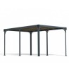 Pergola Milano 3x4.3m aluminium gris et polycarbonate Canopia