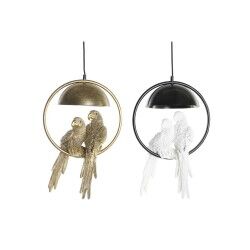 Lámpara de Techo DKD Home Decor Dorado Blanco 220 V 50 W (29,5 x 22 x 44,5 cm) (2 Unidades)