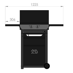 Plancha électrique sur Chariot Original DUO 260 Le Marquier