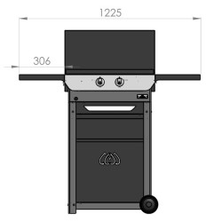 Plancha Gaz sur Chariot Original DUO 260 Le Marquier