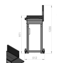 Plancha Gaz sur Chariot Original DUO 260 Le Marquier