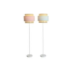 Luminária de chão DKD Home Decor 38 x 38 x 154 cm Cor de Rosa Metal Verde 220 V 50 W (2 Unidades)