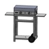 Plancha Inox Gaz avec Chariot et couvercle Inox Le Marquier