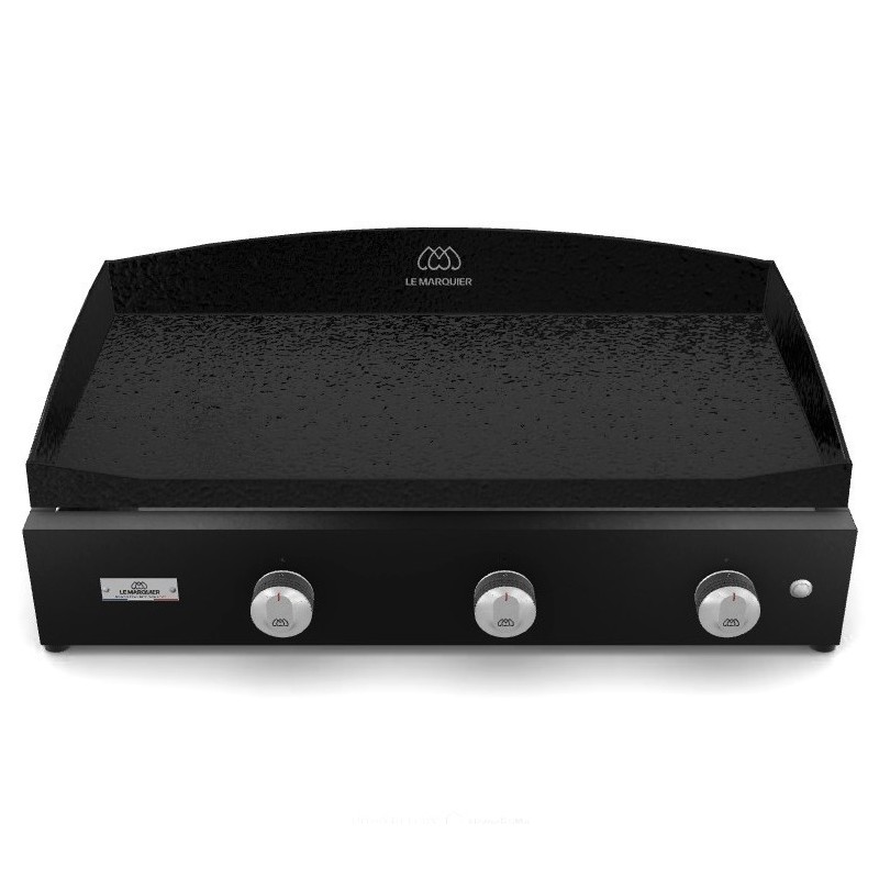 Plancha Pure 375 noire à gaz Le Marquier