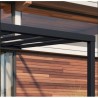 Stockholm Aluminium Lean- 3.4x7.3m Pergola Anthracite Grey with Canopia Transparent Roof